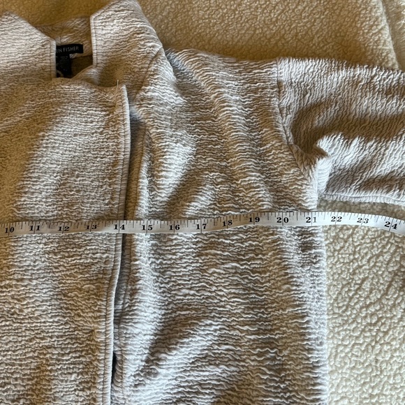 Eileen Fisher Textured Gray Coat - Picture 5 of 6